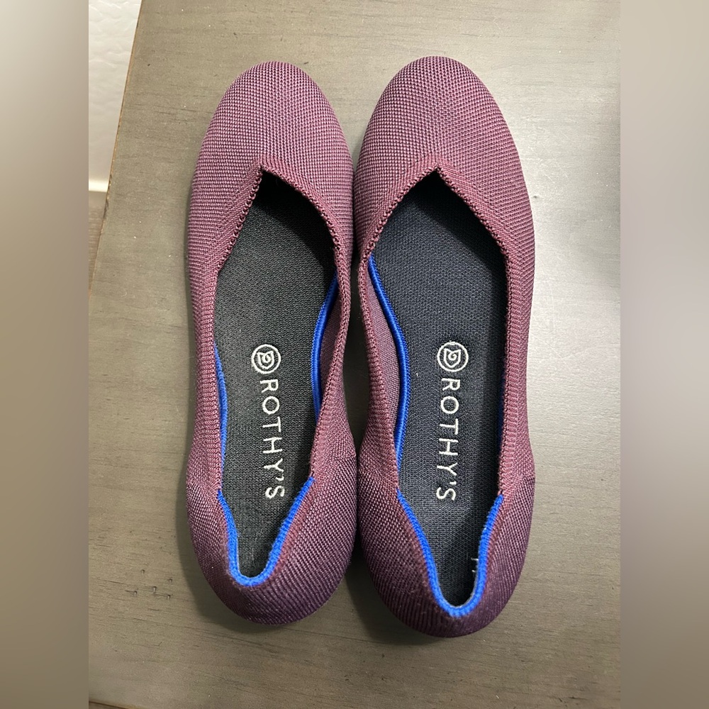 Rothy’s round toe purple flats. GUC
